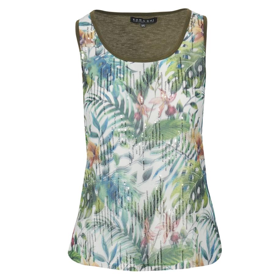 KOROSHI KOROSHI Top blauw / groen / wit -