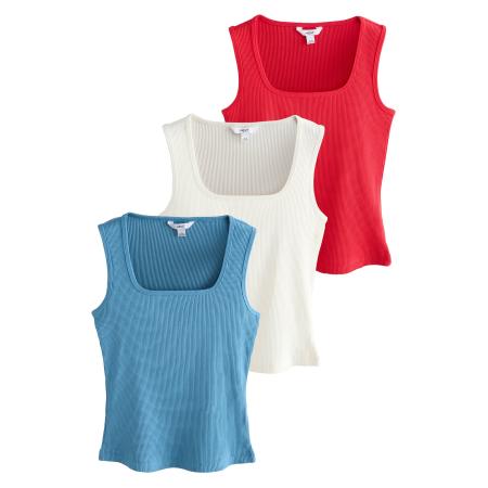 Next Next Top duifblauw / rood / wit