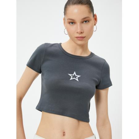 Koton Koton Shirt antraciet / wit