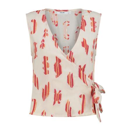 Shiwi Shiwi Blouse Bali oranje / rood / wit