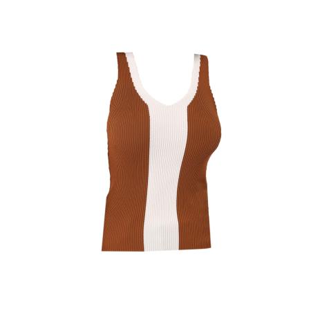 Dandalo Dandalo Top bruin / wit