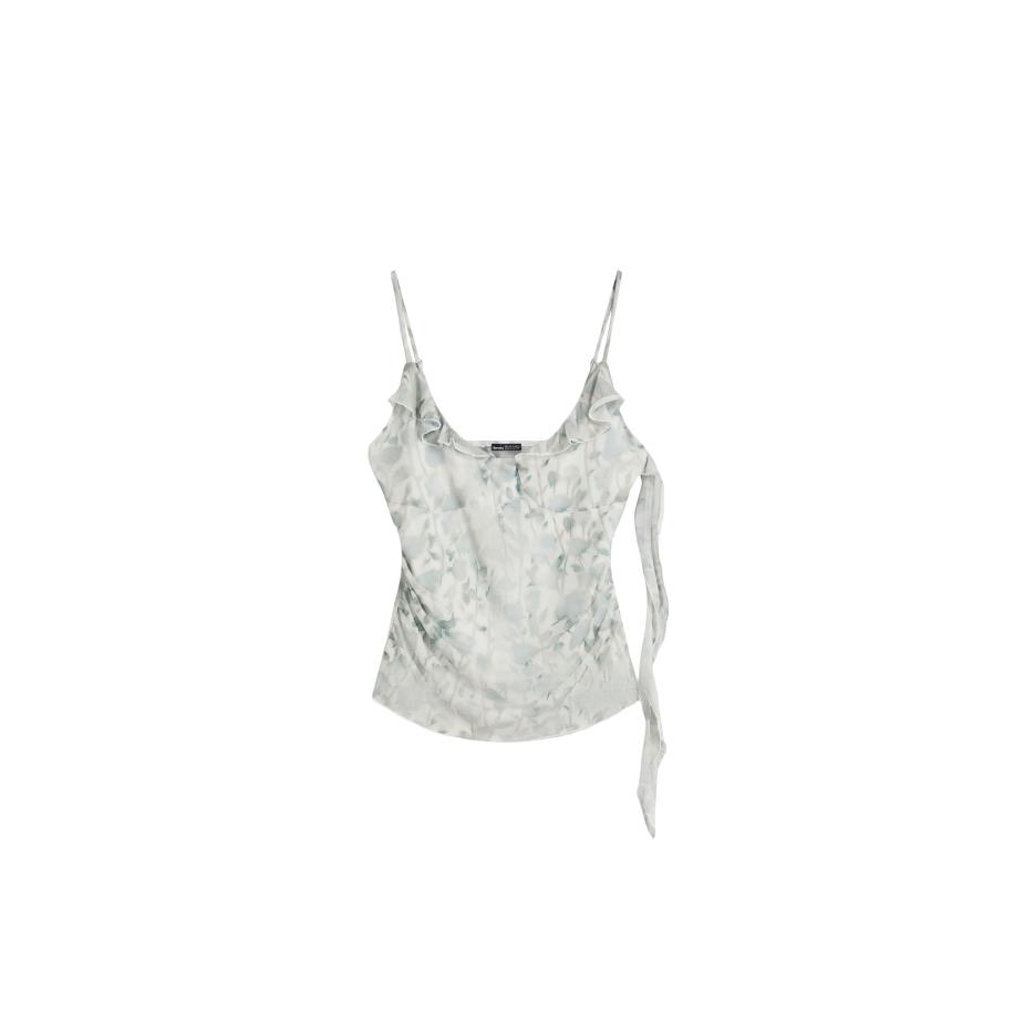 Bershka Top greige / lichtgrijs / pastelgroen Multicolor