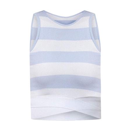 No Matter What No Matter What Top lichtblauw / wit