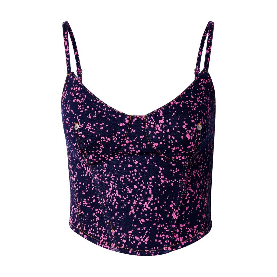 Monki Monki Top marine / lichtroze -