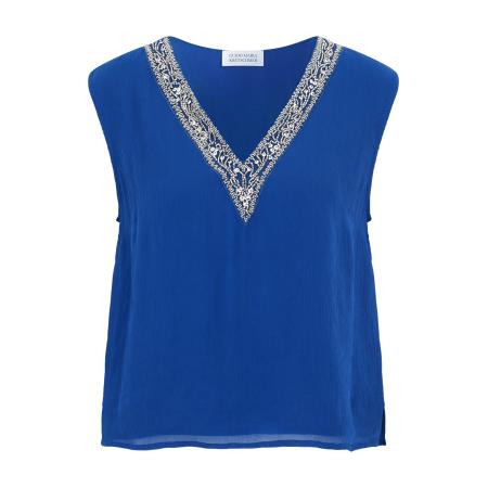 Guido Maria Kretschmer Guido Maria Kretschmer Women Blouse Melissa royal blue/koningsblauw / zilver