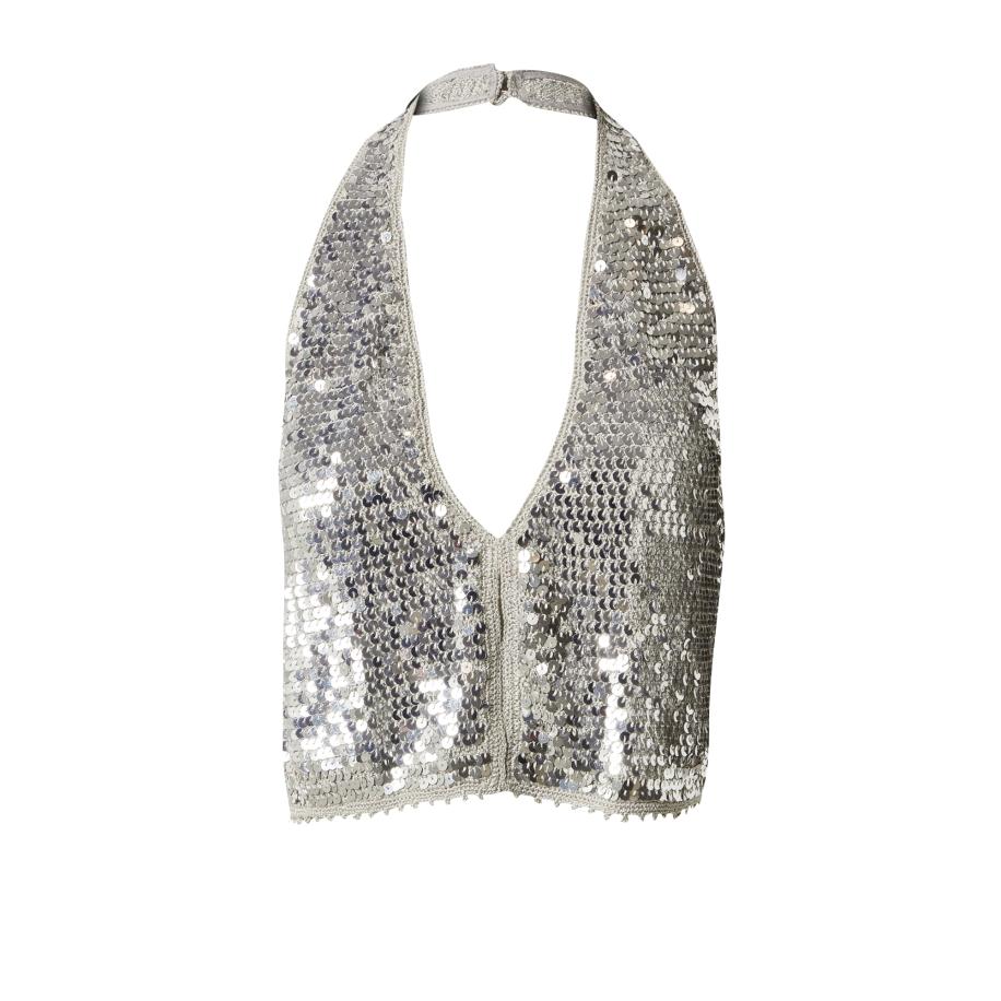 Lorena Rae RÆRE by Lorena Rae Gebreide top grijs / zilvergrijs -