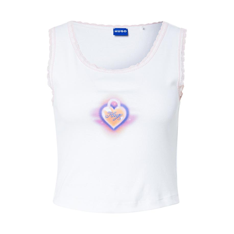 Hugo Boss HUGO Top Delarina_B blauw / lichtoranje / rosa / wit -