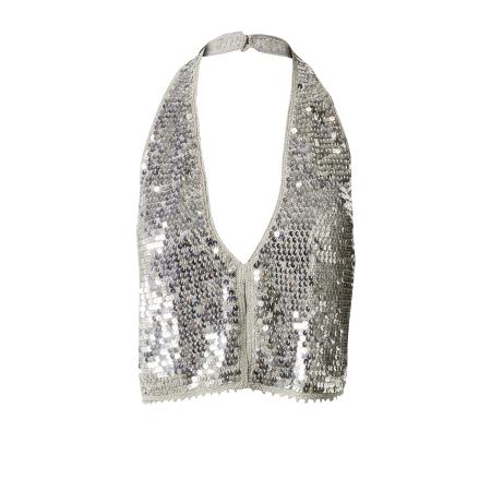 Lorena Rae RÆRE by Lorena Rae Gebreide top grijs / zilvergrijs