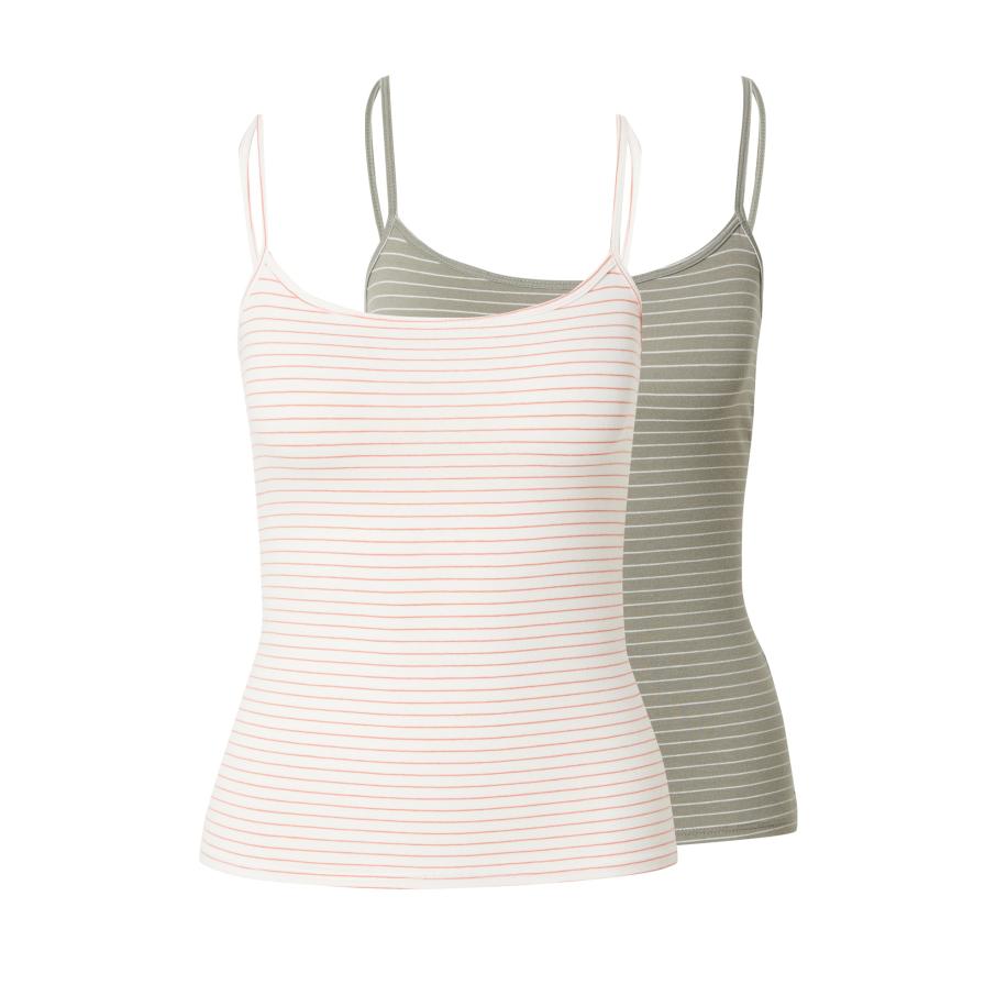 Monki Monki Top grijs / rood / wit -