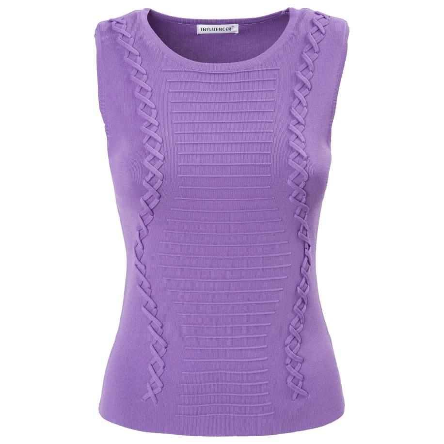 Influencer Gebreide top lila Paars