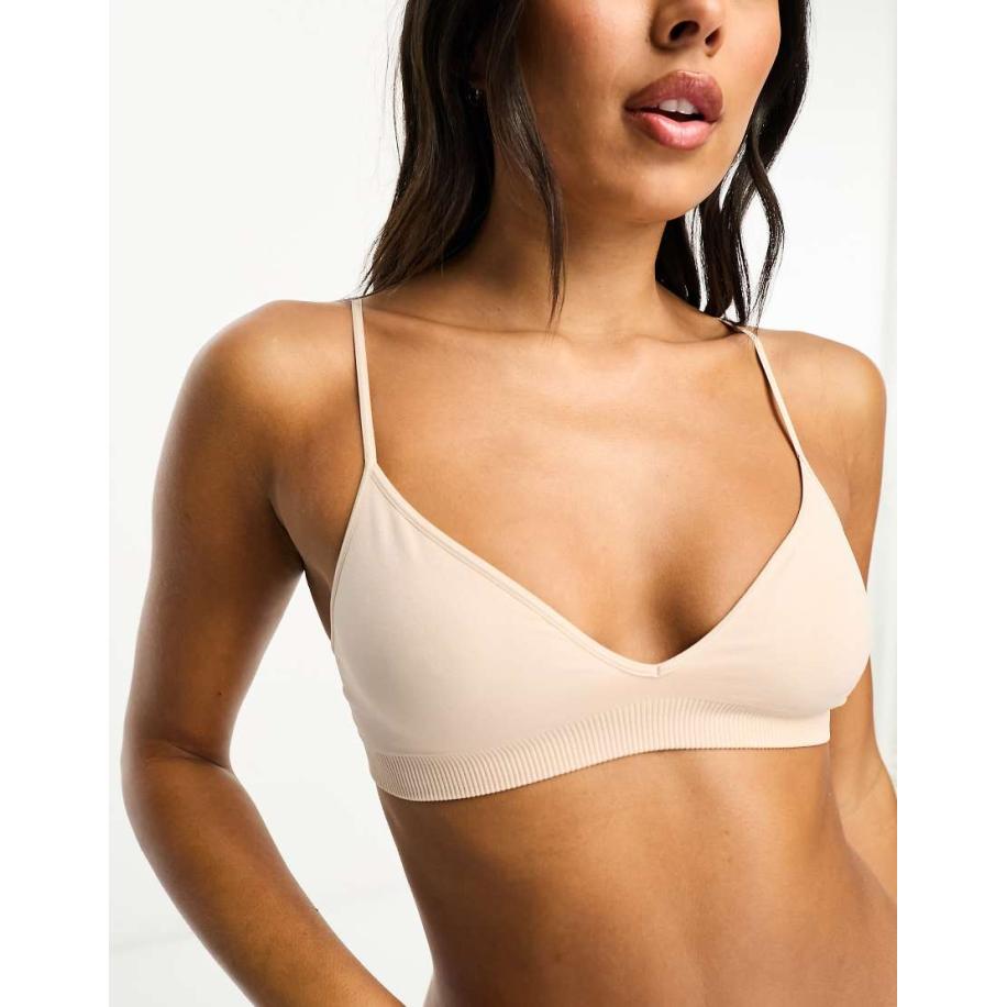 Weekday Cat Triangel bralette in beige-Neutraal Multicolor