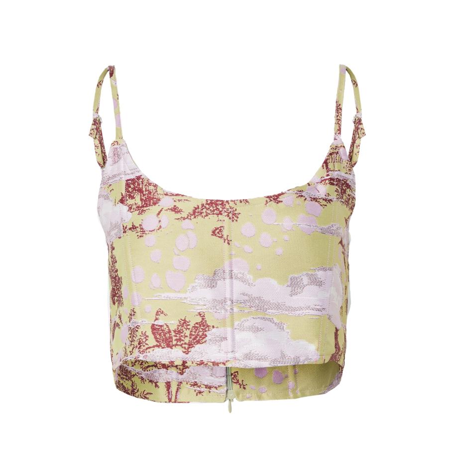 Nasty Gal Nasty Gal Top limoen / pastellila / bourgogne / wit -