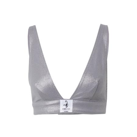 VIERVIER VIERVIER Top Georg zwart / zilver / wit