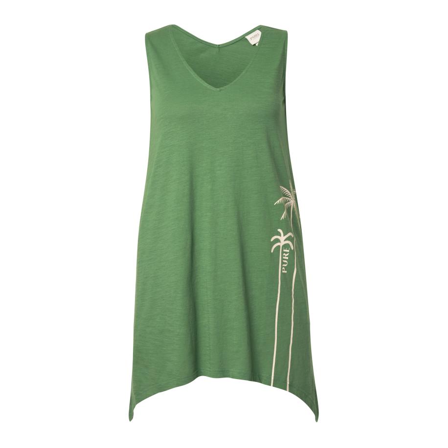 Ulla Popken Ulla Popken Top beige / grasgroen -