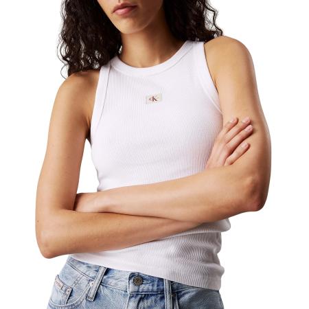 Calvin Klein Woven Label Rib Tank Top