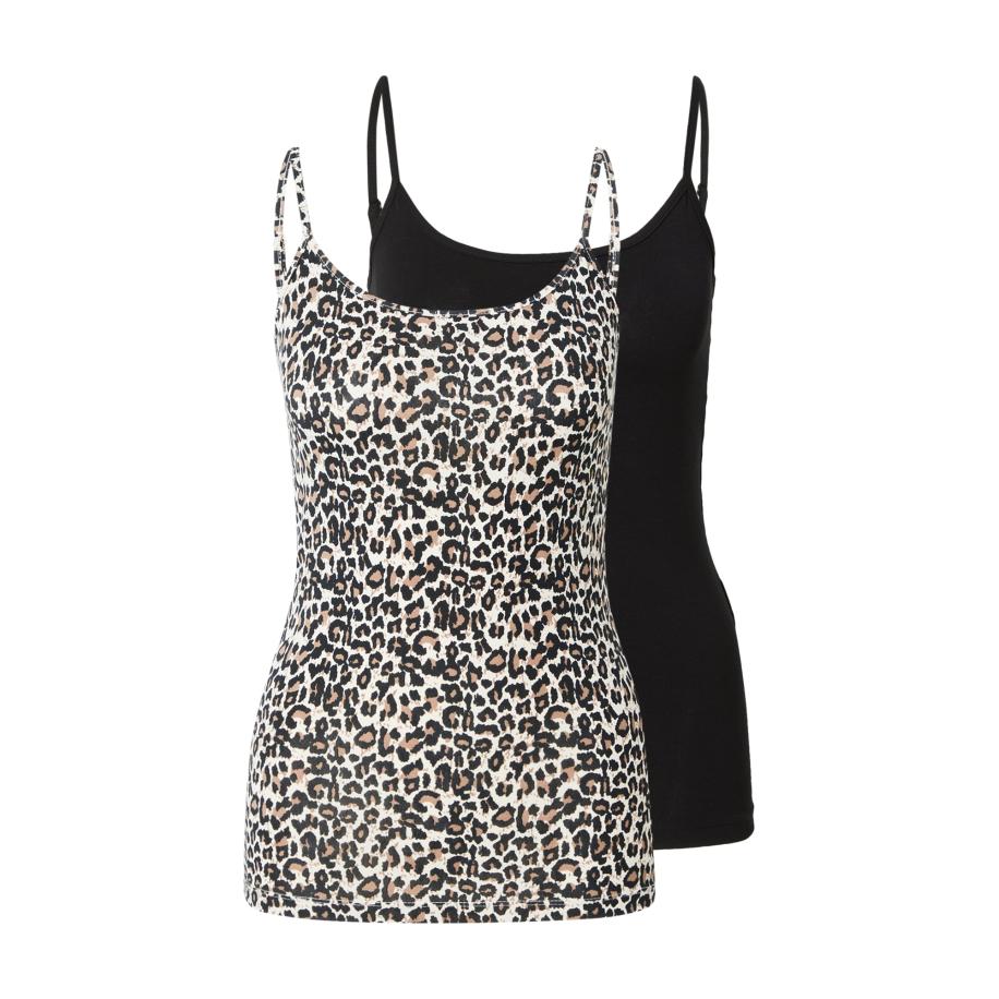 JDY JDY Top JDYAVA lichtbruin / zwart / wit -