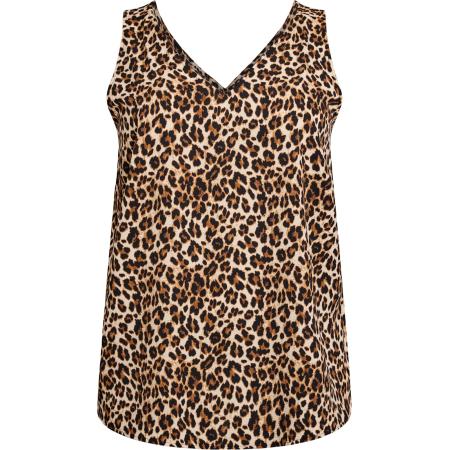 Zizzi Zizzi Top Caanni beige / lichtbruin / zwart