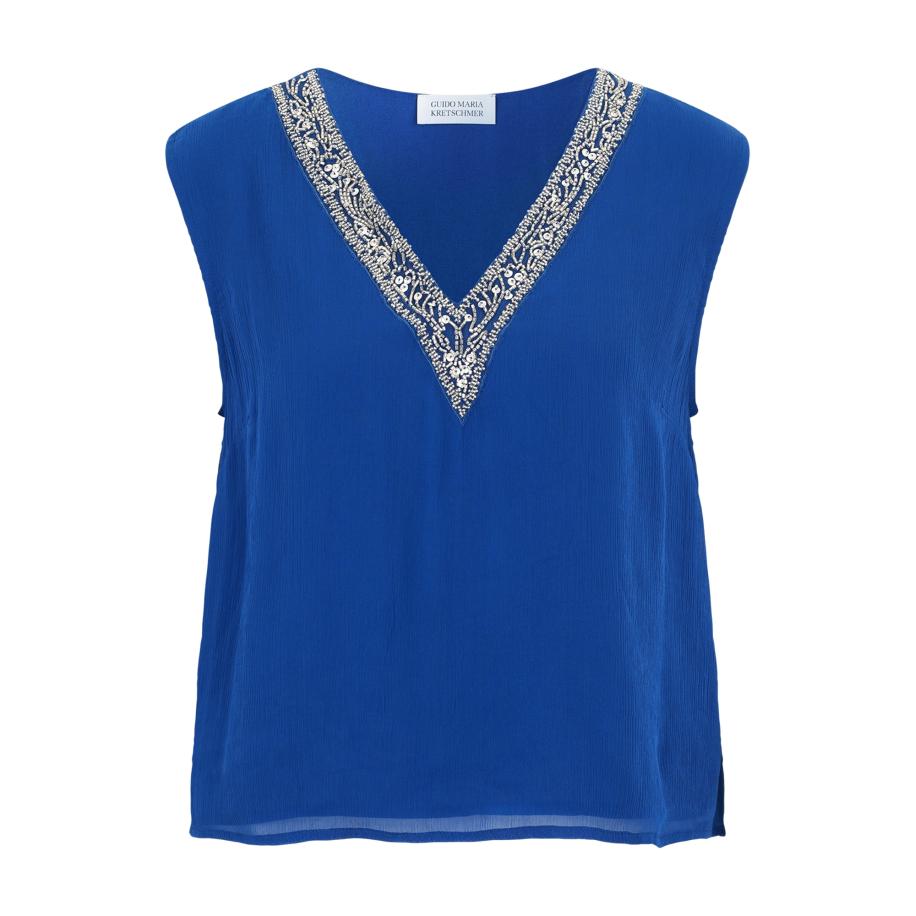 Guido Maria Kretschmer Guido Maria Kretschmer Women Blouse Melissa royal blue/koningsblauw / zilver -