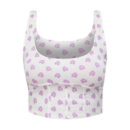 No Matter What No Matter What Top lavendel / wit