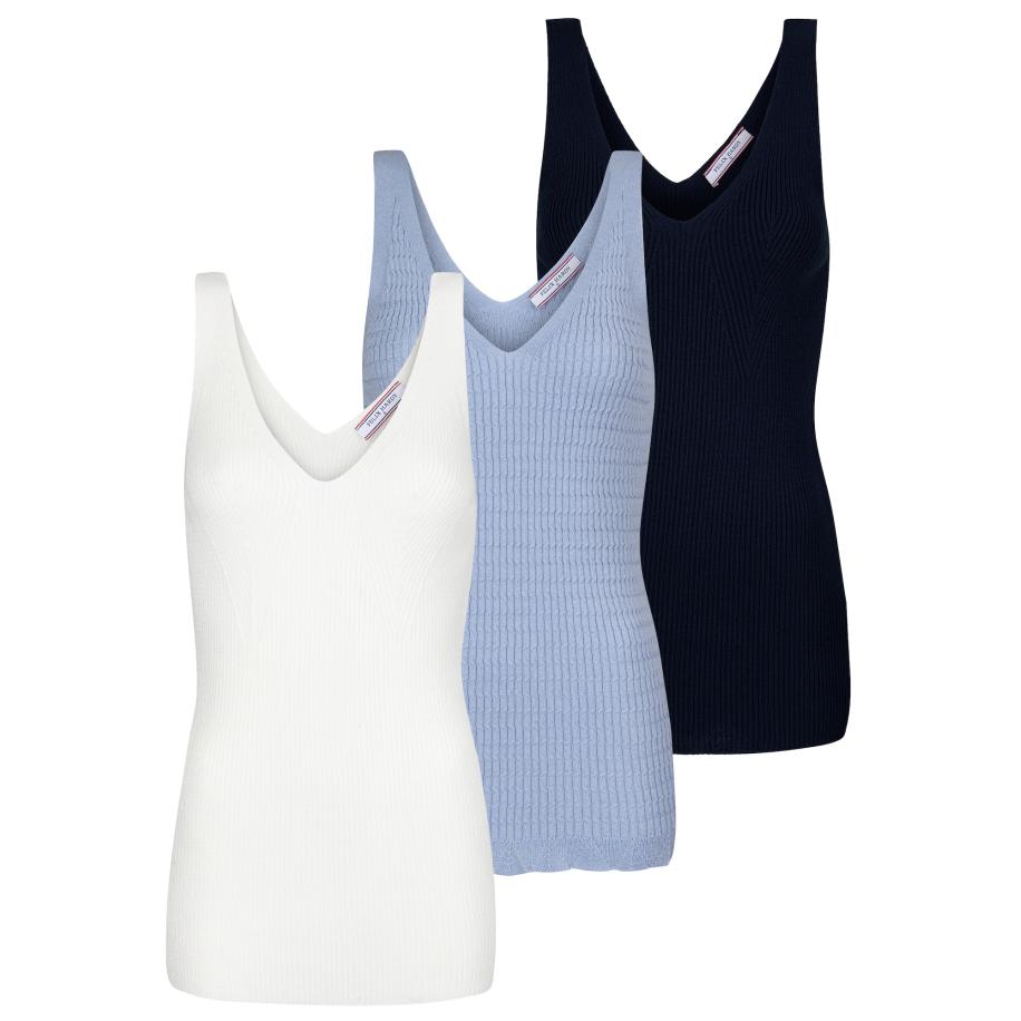 Felix Hardy Felix Hardy Top nachtblauw / lichtblauw / wit -