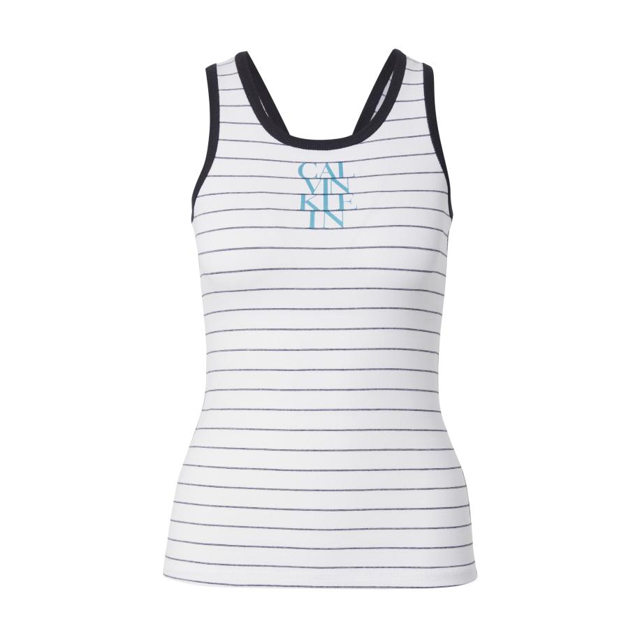 Calvin Klein Calvin Klein Jeans Top aqua / cyaan blauw / zwart / wit -