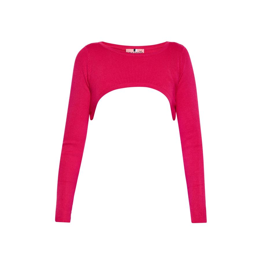 nascita nascita Gebreide top fuchsia -