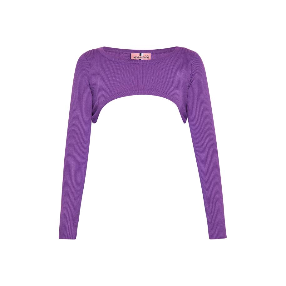 nascita nascita Gebreide top lila -