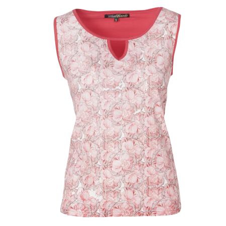 KOROSHI KOROSHI Top donkerroze / wit