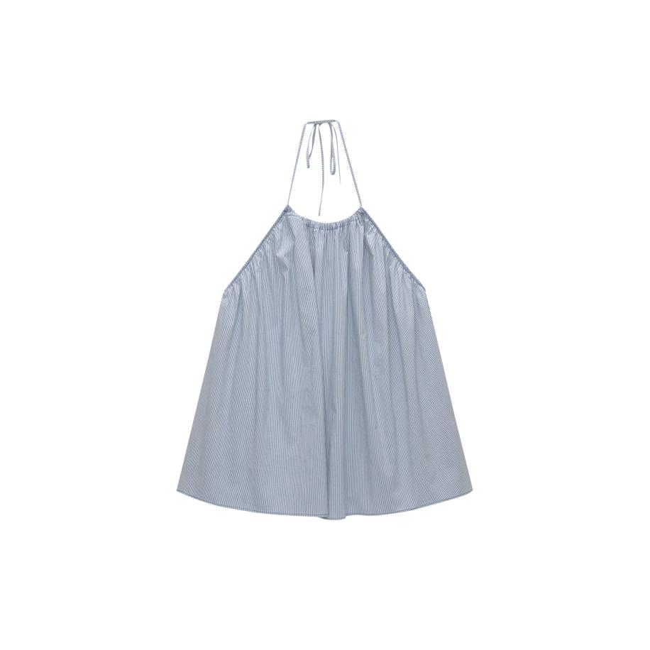 Pull&Bear Pull&Bear Top blauw / wit -
