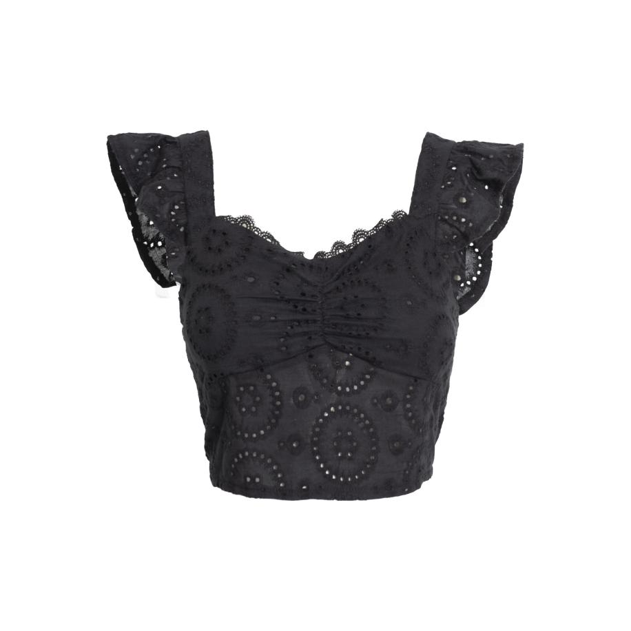 Influencer Influencer Blouse Sangallo zwart -