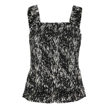 Kaffe Top Amber lichtbeige / zwart