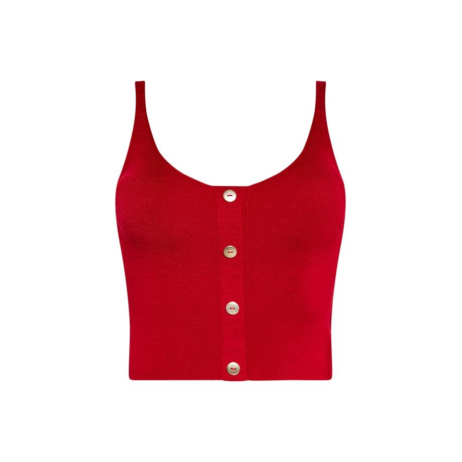 NAEMI NAEMI Gebreide top rood -