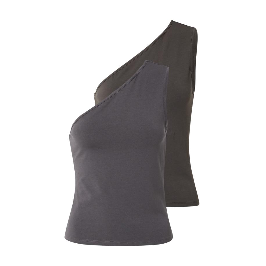 Weekday WEEKDAY Top Cindy donkergrijs / zwart -