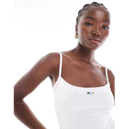 Cotton On Camitop met bandjes en roosje in wit