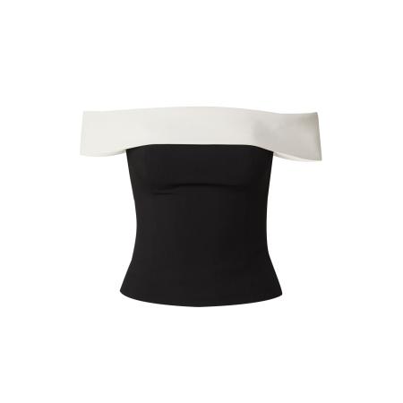 millane millane Top crème / zwart