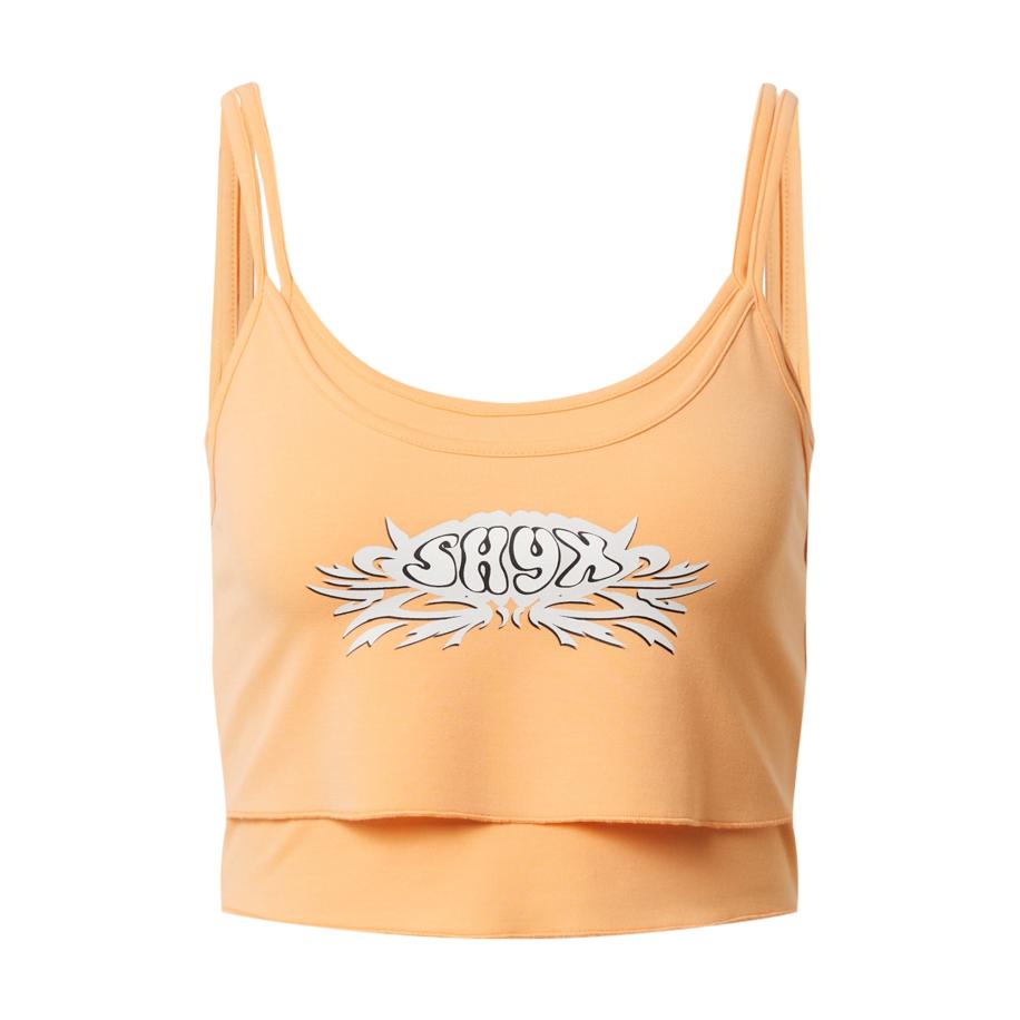 SHYX SHYX Top Kitty lichtgrijs / oranje / zwart -