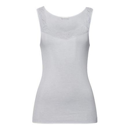 Hanro Hanro Top Cotton Delight lichtblauw / offwhite