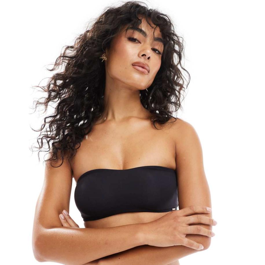 Dorina Essentials Mix en match Licht gewatteerde bandeau van microvezel in zwart Zwart