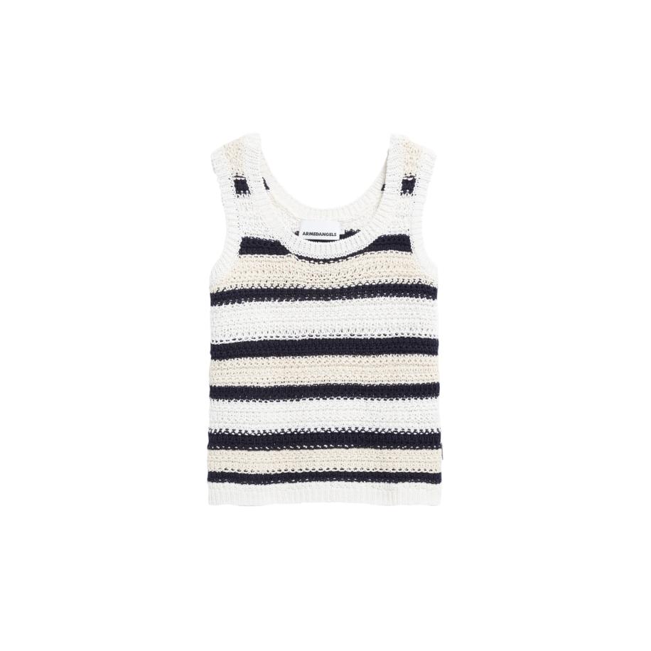 Armedangels ARMEDANGELS Top beige / zwart / wit -