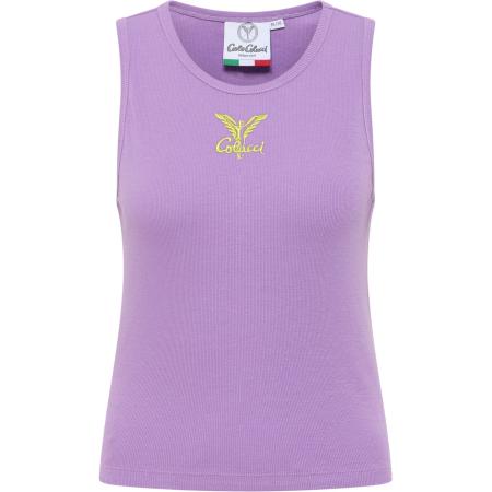 carlo colucci Carlo Colucci Gebreide top goud / lila