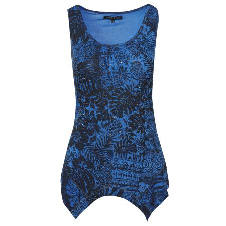 KOROSHI KOROSHI Top blauw / navy / transparant