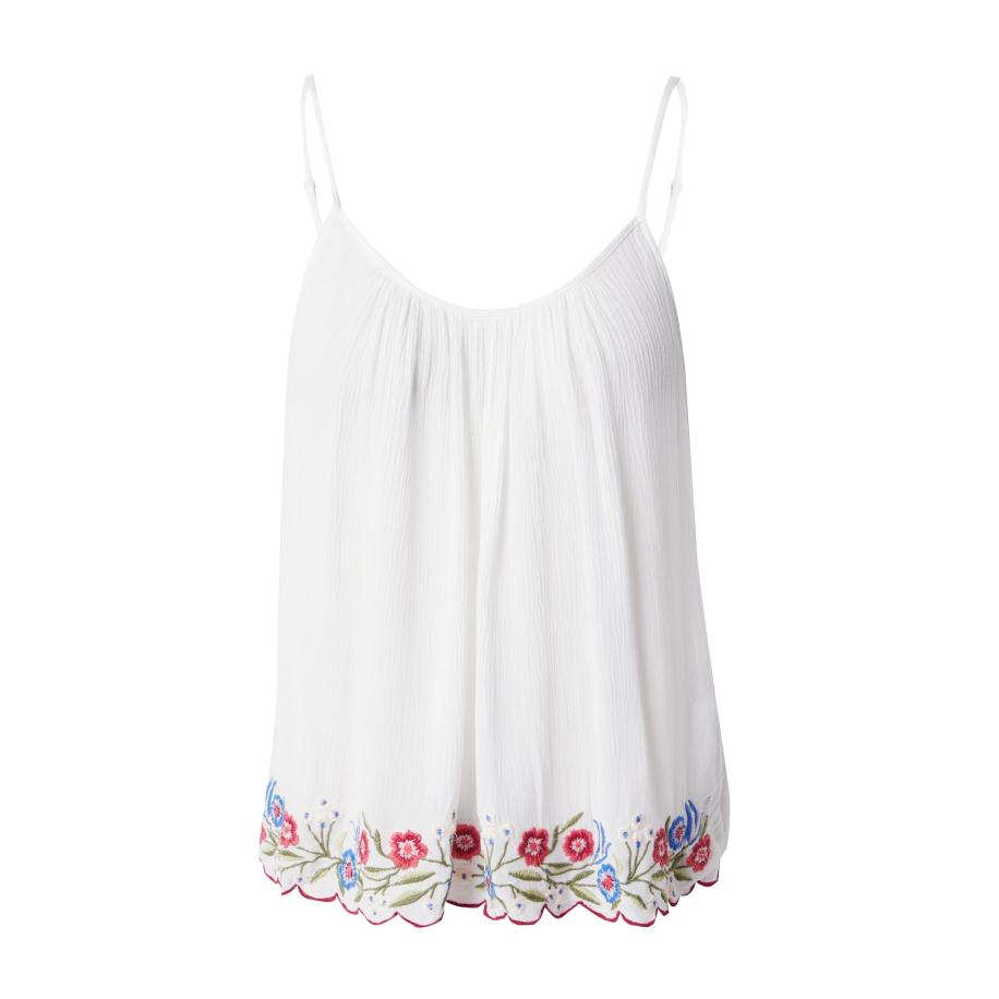 YAS YAS Top YASBELLA hemelsblauw / groen / pastelrood / wit -