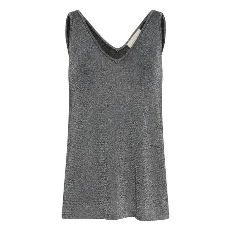 Cream Cream Gebreide top CR Jolly zwart / zilver