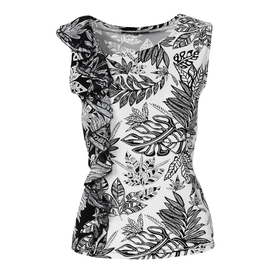 KOROSHI KOROSHI Top zwart / offwhite -