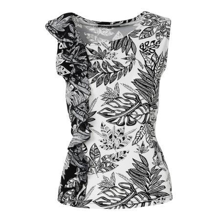 KOROSHI KOROSHI Top zwart / offwhite