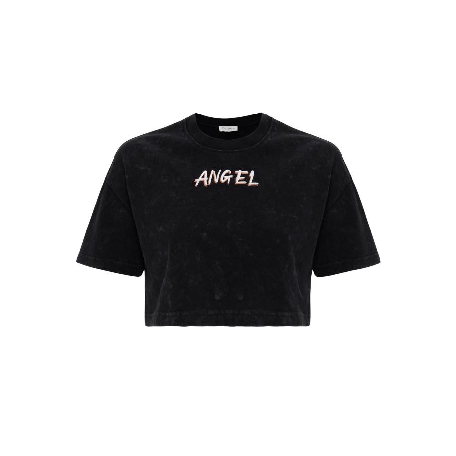 Cortera Shirt Kesia beige / zwart / wit Zwart