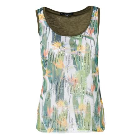 KOROSHI KOROSHI Top geel / groen / lila / wit