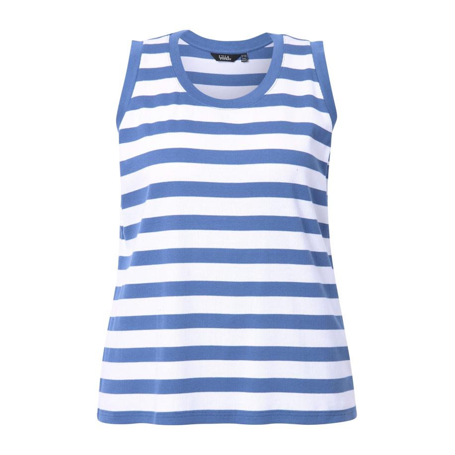 Ulla Popken Ulla Popken Top blauw / wit -