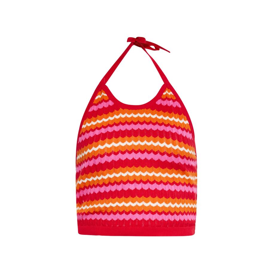 ebeeza ebeeza Gebreide top oranje / pink / rood -