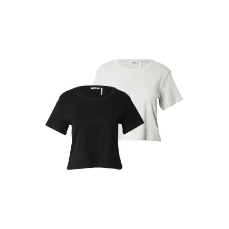 Monki Monki Shirt grijs gemêleerd / zwart